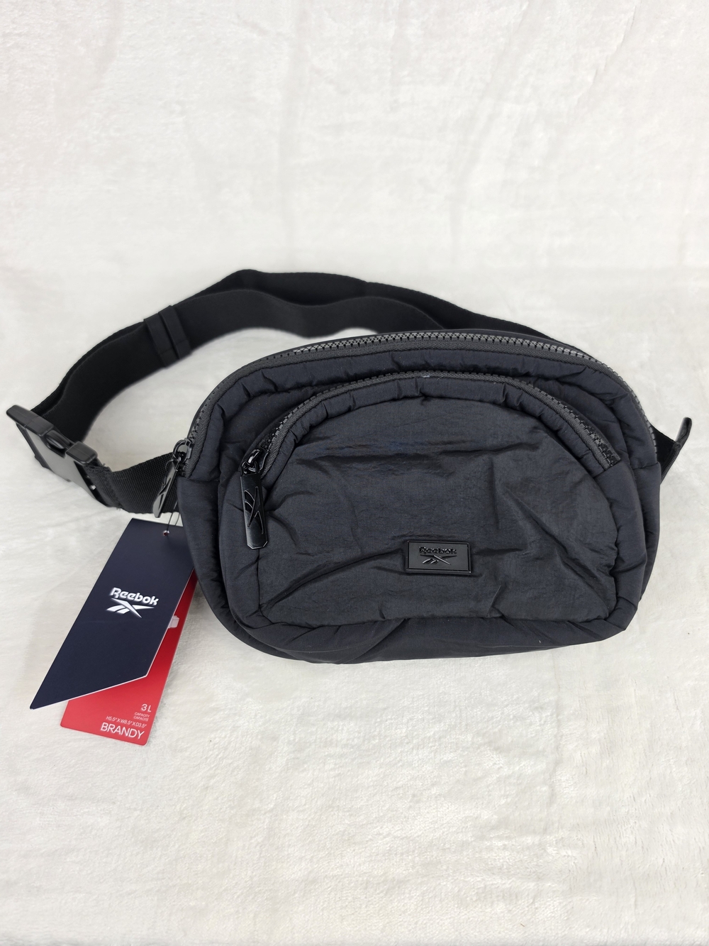 Reebok Brandy Fanny Pack Waist Bag Women's Black NWT 100% Nylon Adjustable